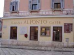 Cafe Al Ponte: 100 years ago, a bridge joined the mainland here with the Island.